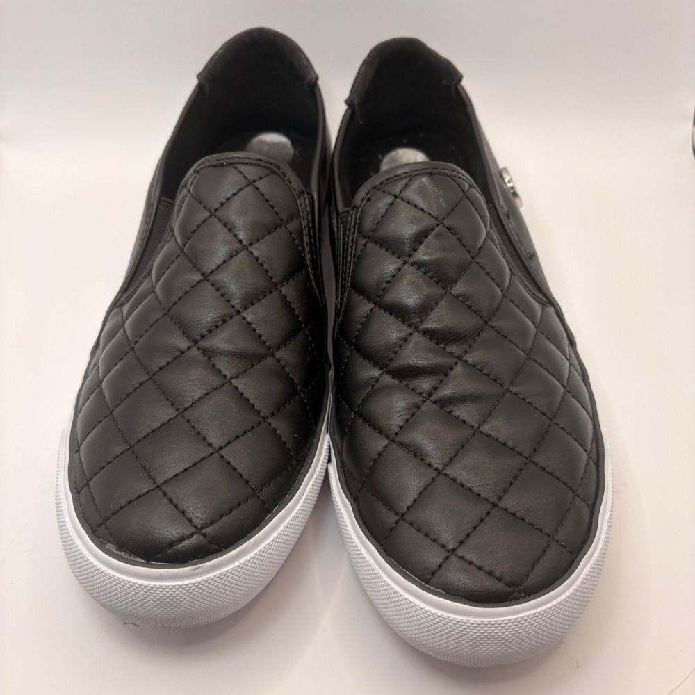 G by GUESS Womens Quilted Slip On Sneakers Black GGOAK5-C Size 9M